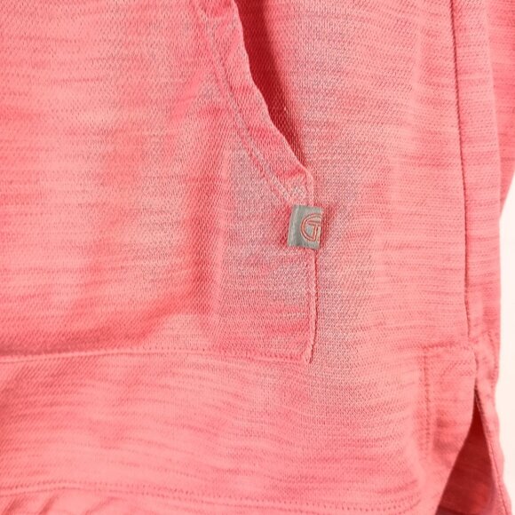 Talbots Cowl Neck Kangaroo Pocket Top XLP Short Sleeve Split Hem Tunic - Picture 4 of 6